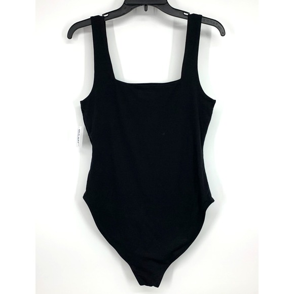 Old Navy Bodysuit Black Square Neck Sleeveless Tank NWT - Picture 8 of 11